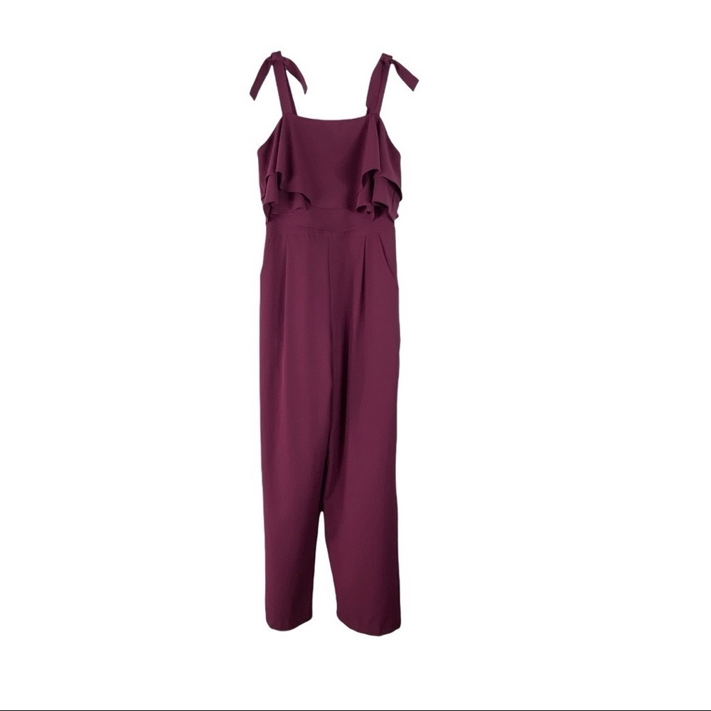 [GB Girls] Purple Sleeveless Ruffle Bodice Jumpsuit